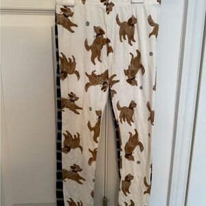 Carter's Brown and White Dog Print/Stripped Sleep Leggings 2 pack
